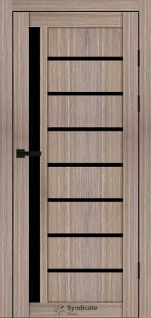 Двері Syndicat Doors PVC 101 Сандал чорне скло